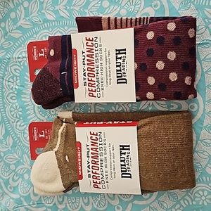Duluth Trading Post Women's Compression Knee High Socks 9-12 Two Pair